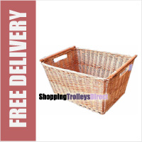 Wicker Large Square Storage Basket with Handles